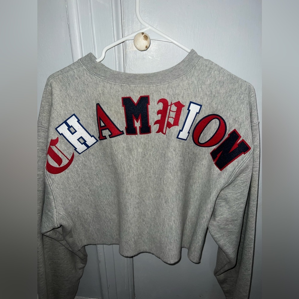 Cropped Champion Crewneck Sweater